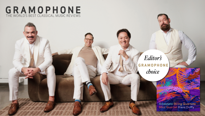 Coveted Gramophone Editor’s Choice for Ginastera: String Quartets with Miró Quartet & Kiera Duffy