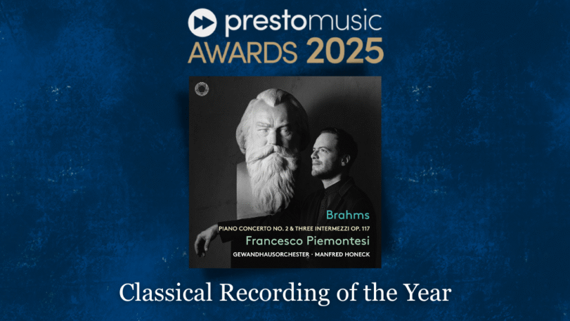 Presto Music ‘Classical Recording of the Year’ award for Francesco Piemontesi