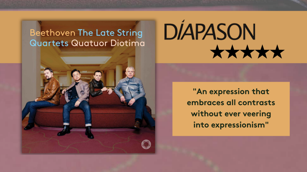 Diapason Awards Five Stars to Quatuor Diotima’s Beethoven Debut